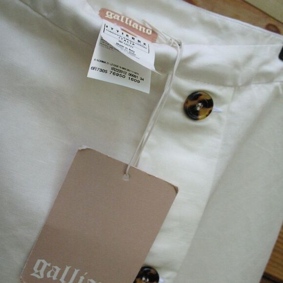 NWT White Linen Blend Skirt - Picture 7 of 8